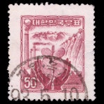 수집전문쇼핑몰 우문관 141-강원-명주군-옥계 / 산업도안 / 우정마크투문(발전소와새싹) / 만월 사용제 / 93(60). 5. 10 / 강원(명주군) 옥계 /