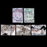 수집전문쇼핑몰 우문관 C1589-1593 / 문학시리즈(6집) /5종 / 초일만월사용제 / 2000.8.1 / 고양덕양