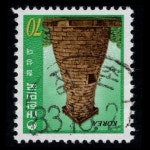 수집전문쇼핑몰 우문관 296(080) / 제3차그라비어보통 /첨성대 / 만월사용제 / 83.10.27 / 점촌