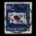 수집전문쇼핑몰 우문관 246(041) / 2차국산백지 / 태극기 / 만월사용제 /68.6.13 / 경기 동두천