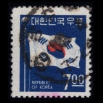 수집전문쇼핑몰 우문관 246(017) / 2차국산백지 / 태극기 / 만월사용제 /69.10.4 / 광주