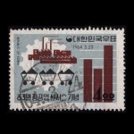 수집전문쇼핑몰 우문관 C0206(01) / 광공업 센서스 기념우표 / 만월 사용제 / 64.3.24 / .전북(완주군)구이 /