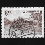 수집전문쇼핑몰 우문관 C0217(18) / 제1차 관광시리즈 기념우표 8원 1종 / 만월 사용제 / 64.8.13 / 전남(담양군)창평 /