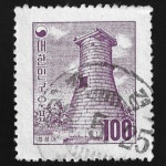 수집전문쇼핑몰 우문관 177-충남-강경(11) / 우정투문 100환 첨성대 / 만월사용제 / 93.5.25 / 강경 /