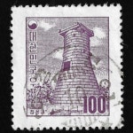 수집전문쇼핑몰 우문관 177-충남-강경(05) / 우정투문 100환 첨성대 / 만월사용제 / 91,10,2 / 강경 /