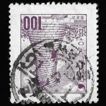 수집전문쇼핑몰 우문관 164-경남-부산-보수동(11) / 지그재그투문 100환 첨성대 / 만월사용제 / 91,9,17 / 부산  보수동 /