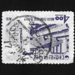 수집전문쇼핑몰 우문관 C0173(01) / 1차경제개발(제2집) 공장과시멘트 기념우표 / 만월 사용제 / 63.3(?).18 / 영주 /
