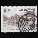수집전문쇼핑몰 우문관 C0217(16) / 제1차 관광시리즈 기념우표 8원 1종 / 만월 사용제 / 64.7.21 / 전북(익산군)황등 /