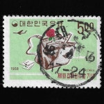 수집전문쇼핑몰 우문관 C0344(06) / 제1회 집배원의 날 (가방) 기념우표 / 만월 사용제  68.6.16 / 대구 /