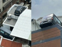 【動画】一体、どうやって上がったの?台湾で物議を醸す不思議な車の停め方… | wowKorea(ワウコリア)