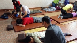 영암 은광학교, 삼호읍노인회 대상으로 안마 봉사활동 전개 이미지 1의 확대이미지 - 원본 보기 팝업창