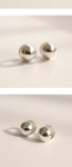 시우바이제이 [925 silver] E-015 / ball one touch earring (2color)