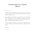만창국제특송，번역，서류대행 | (영문/한글) 예정된 배송에 대한 서류 요청문(Document Request for an Expected Shipment)