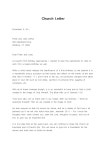 영문 교회편지(Church Letter)