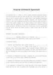 영문 재산처리동의 계약서(Property Settlement Agreement)