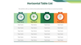 수평 테이블형 파워포인트 인포그래픽