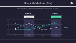 PPT 발표자료 빠르게 만드는 방법은? 표식이 있는 꺾은선형 : 2column 차트 (별) 템플릿으로 10분 완성 | 예스폼 PPT
