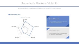 PPT 발표자료 빠르게 만드는 방법은? 표식이 있는 방사형 차트 (블루 라인) 템플릿으로 10분 완성 | 예스폼 PPT