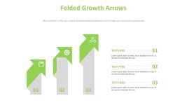 PPT 발표자료 빠르게 만드는 방법은? 접힌 상승 화살표 파워포인트 인포그래픽 템플릿으로 10분 완성 | 예스폼 PPT