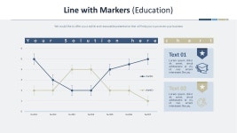 PPT 발표자료 빠르게 만드는 방법은? 표식이 있는 꺾은선형 차트 (교육) 템플릿으로 10분 완성 | 예스폼 PPT