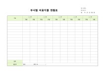부서별 비용지출 현황표 - 기업 표준서식