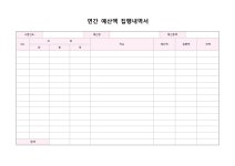 연간 예산액 집행내역서