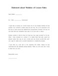 (영문/한글) 입주민 규칙 위반에 대한 알림문(Statement to the Landowner about Lessee Protestation)
