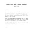 (영문/한글) 베이비시터에 대한 감사문(Letter to Baby Sitter-Sending Thanks for Good Work)