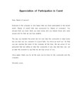 (영문/한글) 행사 참여에 대한 감사장(Appreciation of Participation in Event)