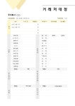 거래처대장 - 부서별서식