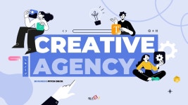 크리에이티브 에이전시 발랄한 일러스트 - 광고 및 마케팅 회사 소개 PPT