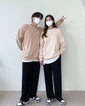 와이샵 [1+1] 특양면 기모 남녀공용 5컬러 무지 스판 와이드 트레이닝 밴딩팬츠 빅사이즈까지