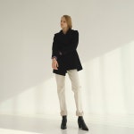 Asymmetric Alpaca Half Coat_Black :상세정보 - HAGO(하고)