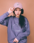 'iceberg' 퍼플 스웻셔츠