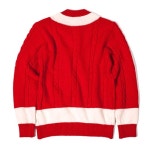 오리지날 커피(ORGINAL coffee) | 오리지날 컷(ORIGINAL CUT) ORC Team Cable Knit_red - 168,000 | 무신사 스토어