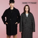 핸즈인더포켓(HANDS IN THE POCKET) 다크그레이 아웃포켓 투버튼 모직 오버사이즈 롱코트 CNH15F606CC - 258,000원 | 무신사 스토어