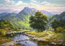 (주)산천에이엠비 | 국내최대 미술품경매 - 포털아트 - 산천 (90cm x 64cm 약28.8호)