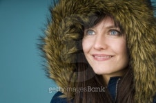 Close up of woman wearing fur-lined parka 이미지 (155304704) - 게티이미지뱅크 Close up of woman wearing fur-lined parka