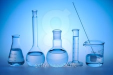 계스화장품 | Laboratory glassware on a blue background 이미지 (121089062) - 게티이미지뱅크 Laboratory glassware on a blue background