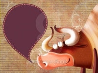 Happy cartoon bull with a sign. 이미지 (177381878) - 게티이미지뱅크 Happy cartoon bull with a sign.