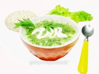vegetable soup with herbs and sour cream 이미지 (453147615) - 게티이미지뱅크 vegetable soup with herbs and sour cream