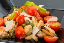 Salad and Musubi 샐러드 그리고 무스비 | Mussells salad 이미지 (459046237) - 게티이미지뱅크 Mussells salad