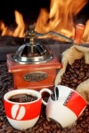 투컵스커피(Two cups coffee) | Two Cups of Espresso, Coffee Beans and grinder 이미지 (469609205) - 게티이미지뱅크 Two Cups of Espresso, Coffee Beans and grinder