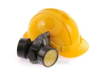 씨엔에스(C&S, Clean and Safety) | safety helmet and chemical protective mask 이미지 (514032471) - 게티이미지뱅크 safety helmet and chemical protective mask