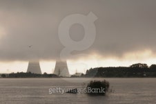 flying bird and cooling towers of nuclear plant 이미지 (495818547) - 게티이미지뱅크 flying bird and cooling towers of nuclear...
