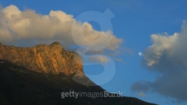 홀리잼 (Holy Gem) | Summit of beautiful Gemu holy mountain and moon in evening... Summit of beautiful Gemu holy mountain and moon in evening