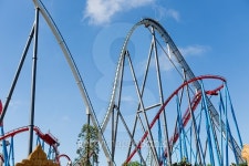 Roller Coaster in Amusement Entartainment Theme Park 이미지 (512512100) - 게티이미지뱅크 Roller Coaster in Amusement...