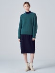 Closed-(Women) Alpaca Blend Balloon Sleeve Sweater - Green│삼성물산 온라인몰 SSF Shop (Women) Alpaca Blend Balloon Sleeve...