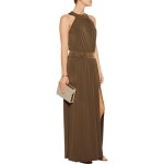 WIZWID:위즈위드 WIZWID:Studded Stretch-Jersey Halterneck Maxi Dress