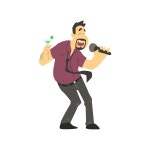 술마시는애인노래가요타운 | 노래방에서 술에 취해 남자 노래 — 스톡 벡터 © TopVectors #107138852